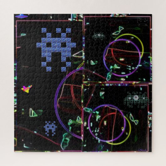 電子ゲームの滝 ジグソーパズル (縦)