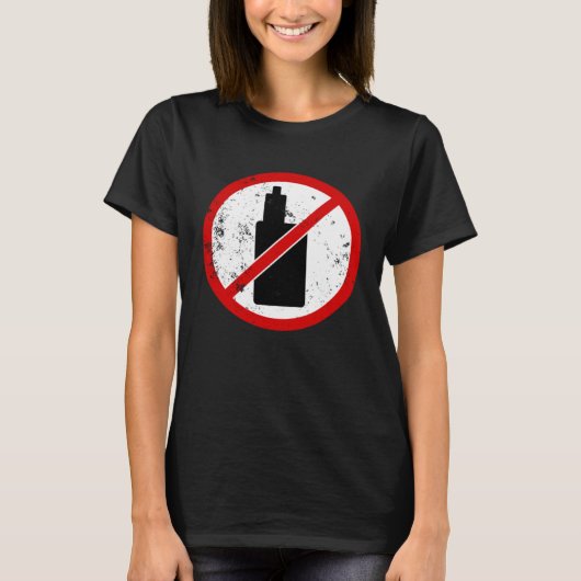 電子タバコ禁止標識 Tシャツ (正面)
