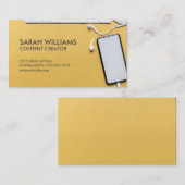 電子デスクトップワークスペースの背景 名刺 (正面/裏面)