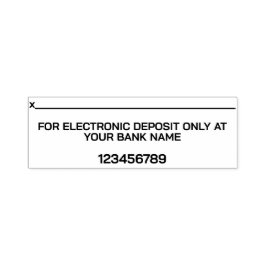 電子デポジット専用個人銀行裏書 セルフインキングスタンプ