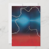 電子ネオン効果のジャック・オ・ランタン ハロウィン 招待状 (裏面)