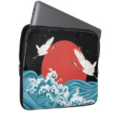 電子バッグ日本のコイ波の白鳥 ラップトップスリーブ (正面右)