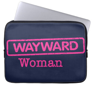 電子バッグ（ピンクのWayward Womanロゴ付き） ラップトップスリーブ