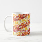 電子パーソナライズされた図形のパターン コーヒーマグカップ (左)