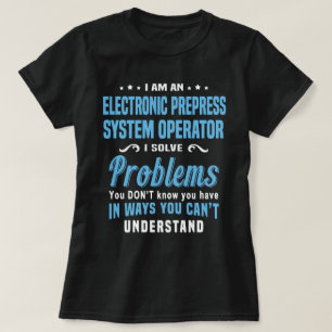 電子プレス方式オペレータ Tシャツ