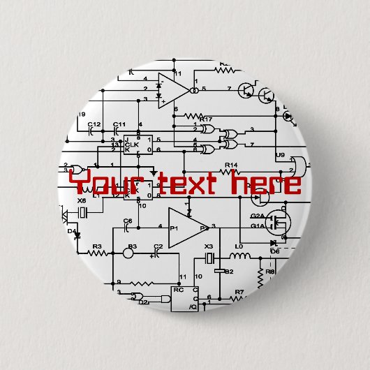 電子プロジェクト 缶バッジ (正面)