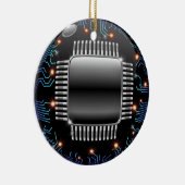 電子マザーボード回路オーナメント セラミックオーナメント (右)