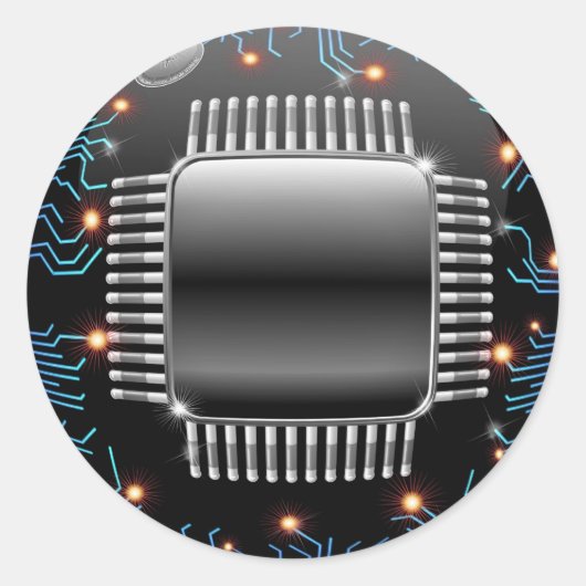 電子マザーボード回路シール ラウンドシール (正面)