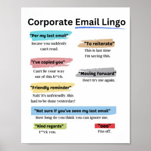 電子メおもしろい企業のール言語 ポスター