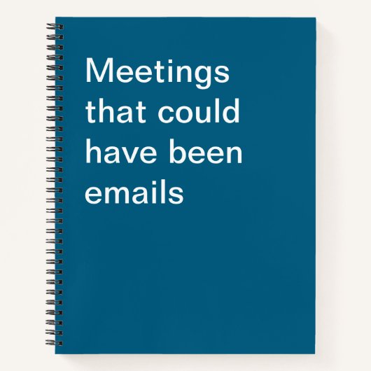 電子メールであった可能性のある会議 ノートブック (正面)