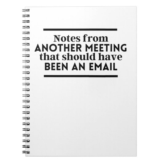 電子メールで送信する別の会議のメモ ノートブック (正面)