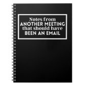 電子メールで送信する別の会議のメモ ノートブック (正面)