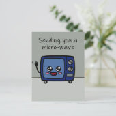 電子レンジでの送迎 ポストカード (スタンド正面)