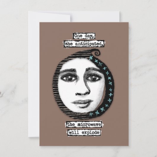 電子レンジでグリーティングカードが爆発する カード (正面)