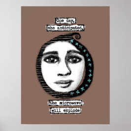 電子レンジでポスターのウォールアートが爆発する ポスター