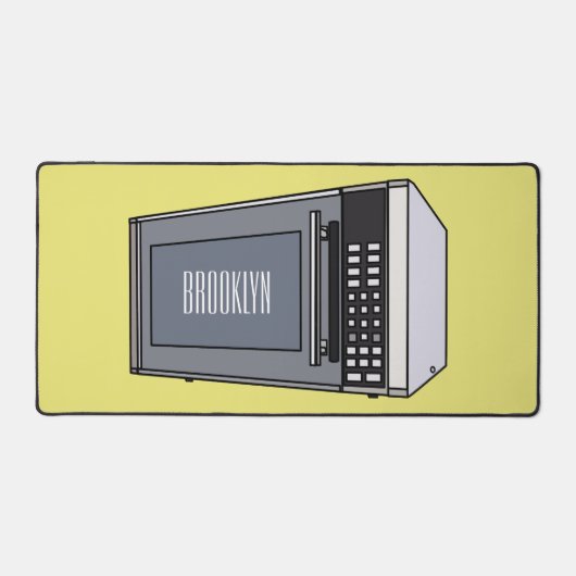 電子レンジのキャラクターイラスト デスクマット (正面)