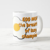 電子レンジスクランブルエッグマおもしろいグ引用文 ジャンボコーヒーマグカップ (正面右)