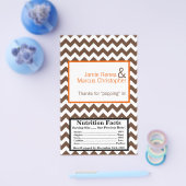 電子レンジポップコーンラッパーブラウンオレンジシェブロン チラシ (シングル)