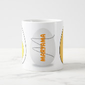 電子レンジ卵焼き卵（名前&モノグラムギフト） ジャンボコーヒーマグカップ (正面)