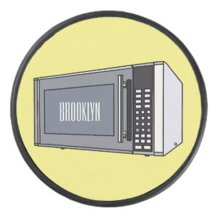 電子レンジ漫画イラストレーション アイスホッケーパック