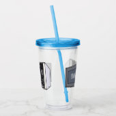 電子レンジ漫画イラストレーション アクリルタンブラー (左)