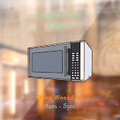 電子レンジ漫画イラストレーション ウィンドウサイン (シート2)