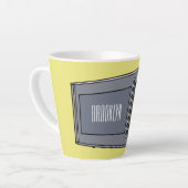 電子レンジ漫画イラストレーション カフェラテマグ (左アングル)