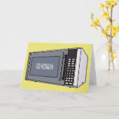 電子レンジ漫画イラストレーション カード (黄色い花)