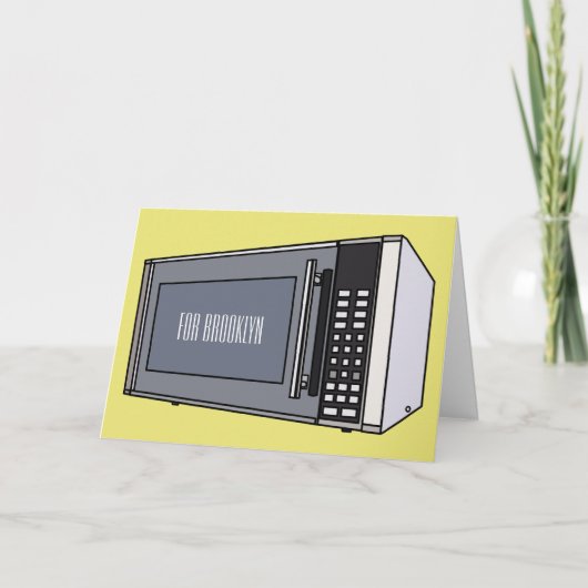 電子レンジ漫画イラストレーション カード (正面)