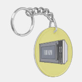 電子レンジ漫画イラストレーション キーホルダー (正面左)