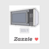 電子レンジ漫画イラストレーション シール (シート)