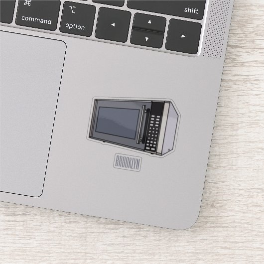 電子レンジ漫画イラストレーション シール (詳細)