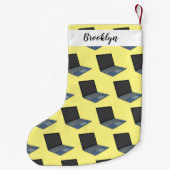 電子レンジ漫画イラストレーション スモールクリスマスストッキング (裏面)