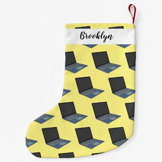 電子レンジ漫画イラストレーション スモールクリスマスストッキング (裏面)