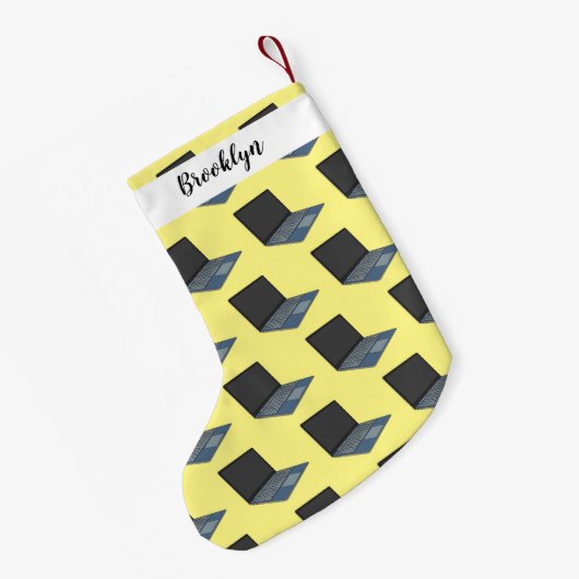 電子レンジ漫画イラストレーション スモールクリスマスストッキング (裏面 (吊り時))