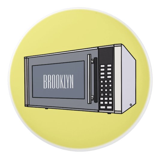 電子レンジ漫画イラストレーション セラミックノブ (正面)