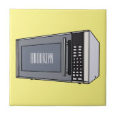 電子レンジ漫画イラストレーション タイル (正面)