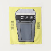 電子レンジ漫画イラストレーション タペストリー (正面)