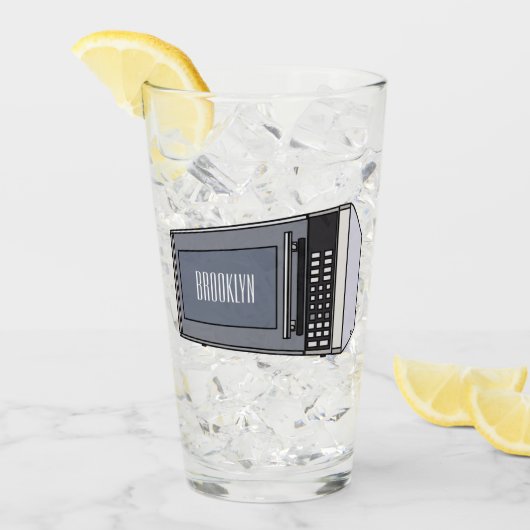 電子レンジ漫画イラストレーション タンブラーグラス (アイス正面)