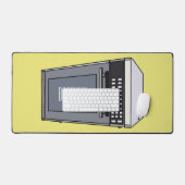 電子レンジ漫画イラストレーション デスクマット (キーボード&マウス)