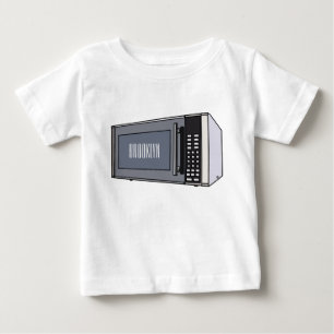 電子レンジ漫画イラストレーション ベビーTシャツ