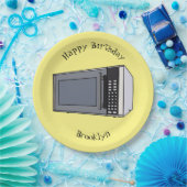 電子レンジ漫画イラストレーション ペーパープレート (パーティー)