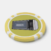 電子レンジ漫画イラストレーション ポーカーチップ (シングル)