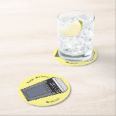 電子レンジ漫画イラストレーション ラウンドペーパーコースター (インサイチュ)