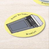 電子レンジ漫画イラストレーション ラウンドペーパーコースター (アングル)