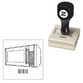 電子レンジ漫画イラストレーション ラバースタンプ (押印)