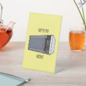 電子レンジ漫画イラストレーション 台座サイン (インサイチュ)