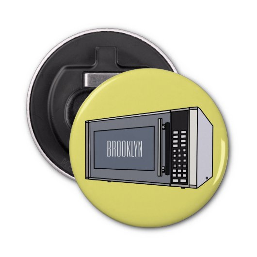 電子レンジ漫画イラストレーション 栓抜き (正面)