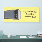 電子レンジ漫画イラストレーション 横断幕 (トレードショー)