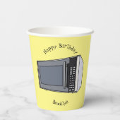 電子レンジ漫画イラストレーション 紙コップ (裏面)